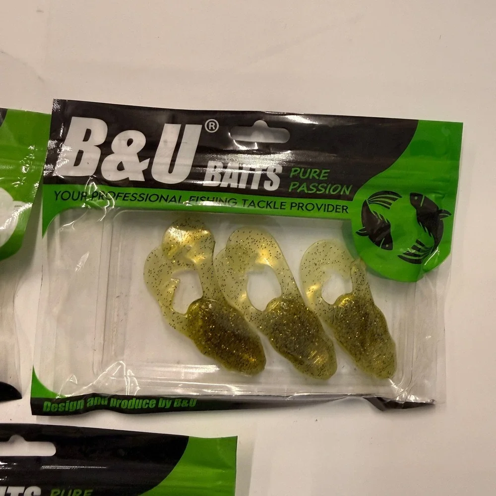 Set of 3 (3 pcs Each) B&U Baits‎ Floating Soft Fishing Lure 2.9